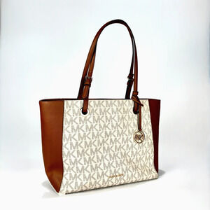 MICHAEL KORS Walsh Tote Bag MK LOGO Leather Bag Shoulder Handbag Zip Closure